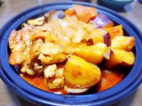 鶏肉とサツマイモのコチュジャン煮 * タットリタン